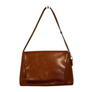 Vintage Brown Caramel Shoulder Envelope Bag Double Strap Rosetti